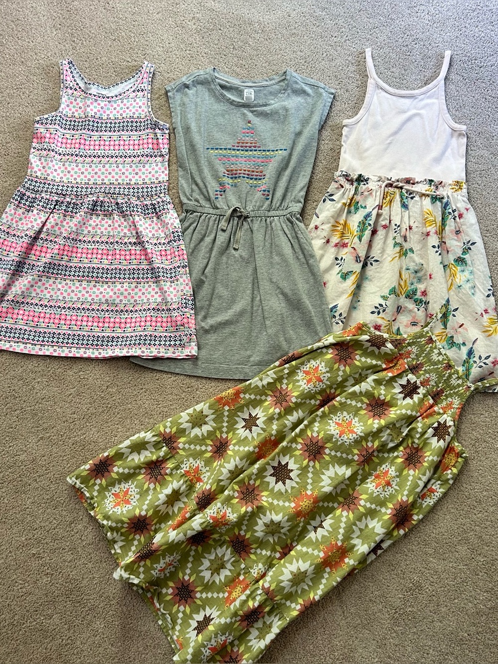 Set of 4 Youth girls size 8 dresses gap old navy carters